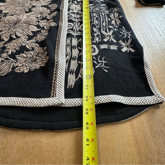 Johnny Was BIYA Mila Knit Midi Cardigan Embroidered Magnetic Snap Button Front - Picture 8 of 14